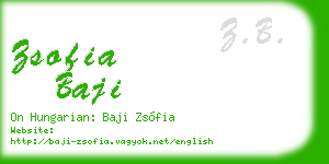 zsofia baji business card